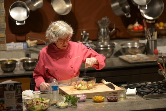 Cindy Pawlcyn demonstrates her cooking