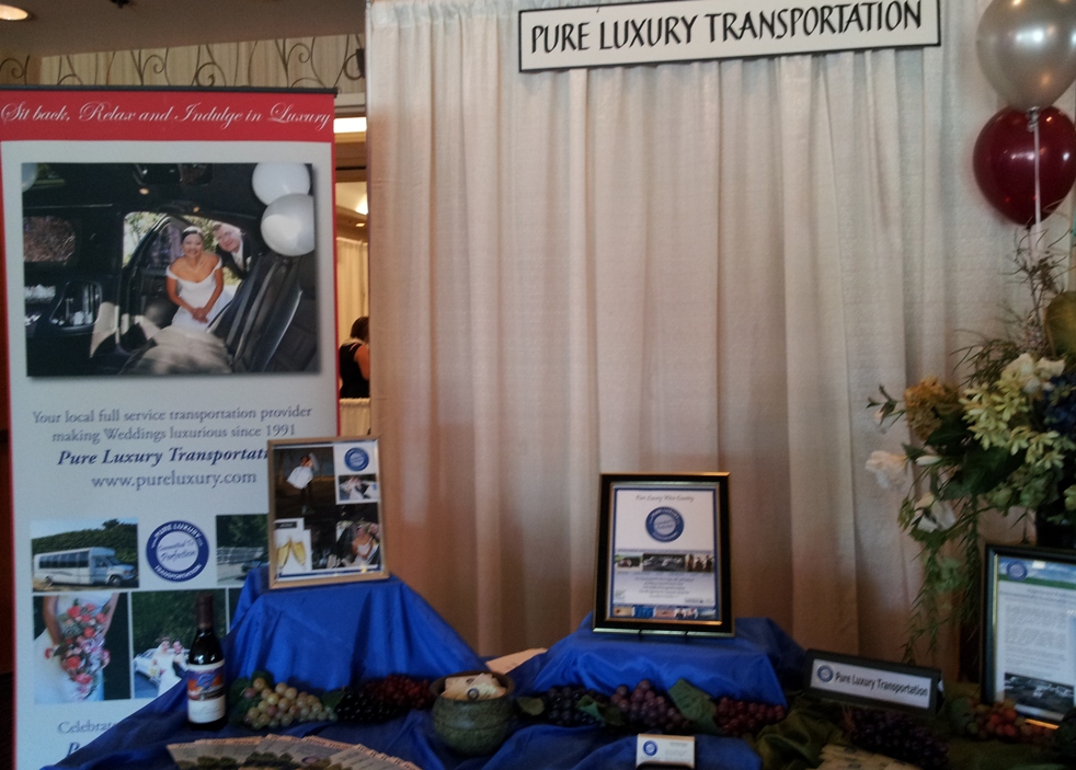 The Pure Luxury Transportation Booth at the Dream Day Bridal Show in October, 2013
