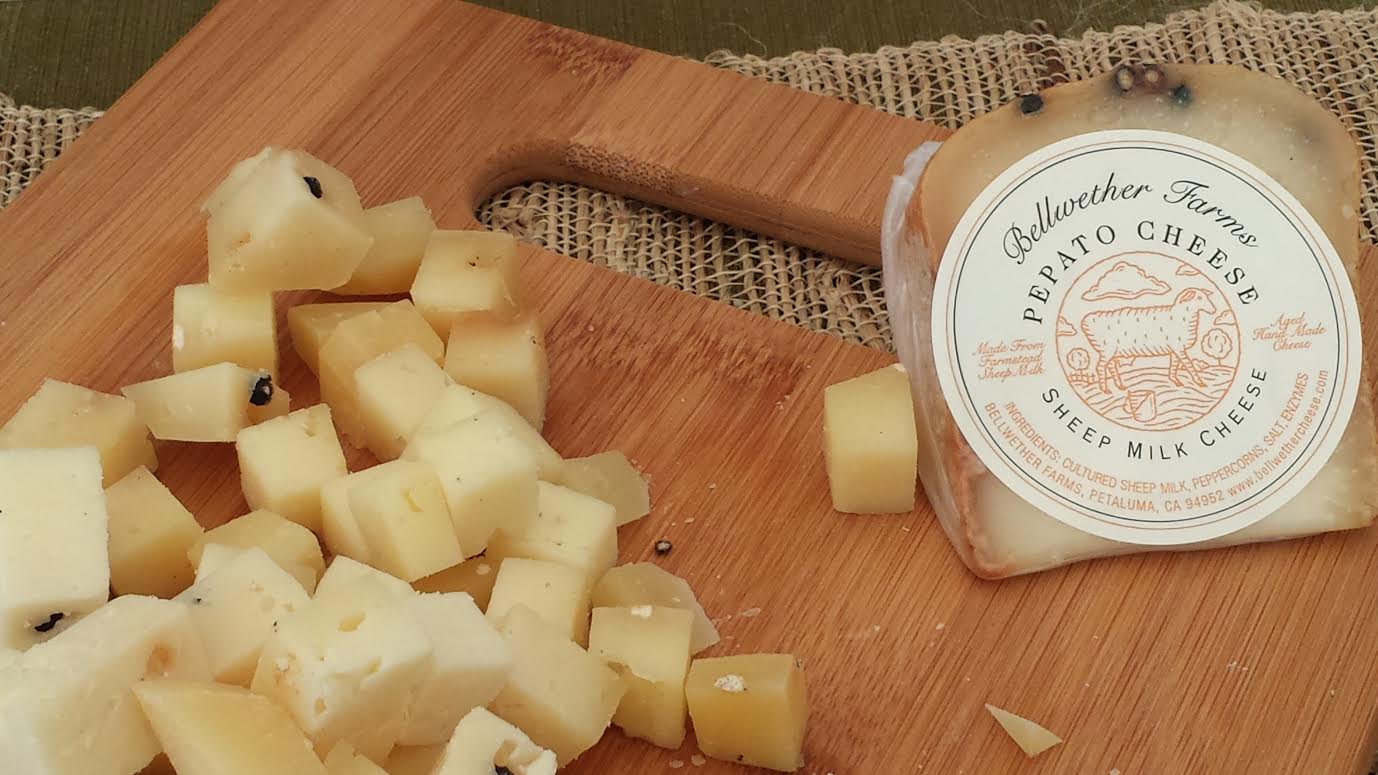 Delicious Bellwether Farms Pepato Cheese with Peppercorn