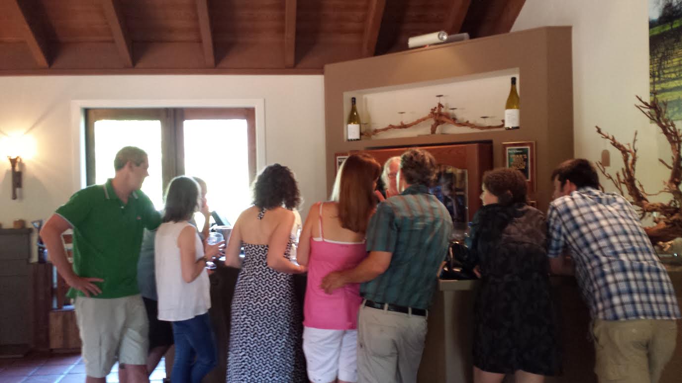 At One of the Tasting Bars Inside Landmark Vineyards' Tasting Room